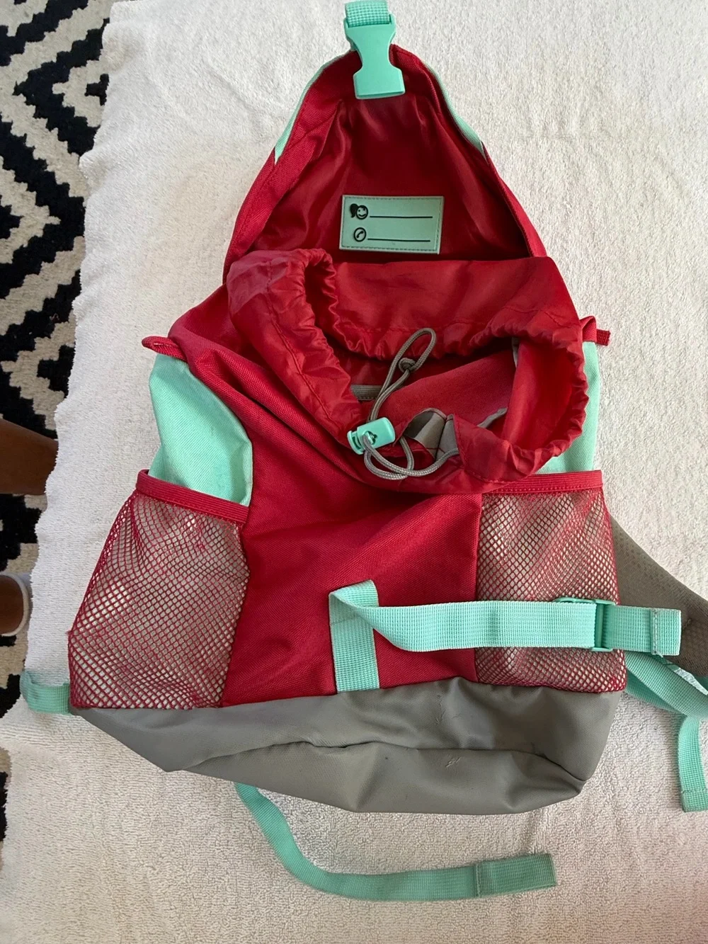 Kids Kilpi Red and Mint Toddler Backpack